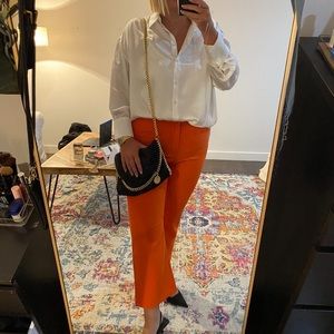Zara work pants XXL - coral/orange mini flare